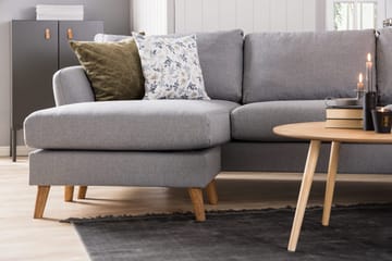 Trend 4-personers Højrevendt U-formet Sofa med Divan og Chaiselong i Stof - Grå - Møbler - Sofaer - U Sofa