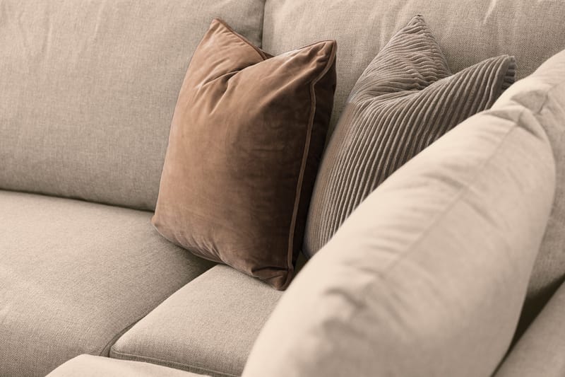 Trend 4-personers Højrevendt U-formet Sofa med Divan og Chaiselong i Stof - Beige - Møbler - Sofaer - U Sofa