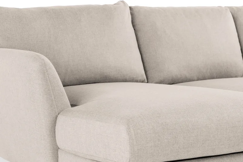 Trend 4-personers Venstrevendt U-formet Sofa med Divan og Chaiselong i Stof - Beige - Møbler - Sofaer - U Sofa