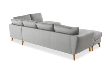 Trend 4-personers Højrevendt U-formet Sofa med Divan og Chaiselong i Stof - Grå - Møbler - Sofaer - U Sofa