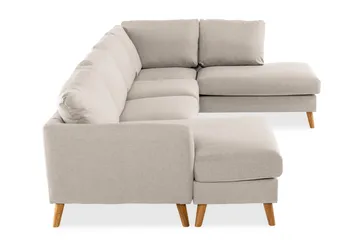 Trend 4-personers Højrevendt U-formet Sofa med Divan og Chaiselong i Stof - Beige - Møbler - Sofaer - U Sofa