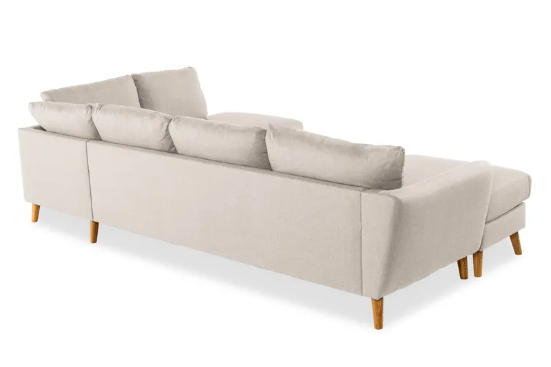 Trend 4-personers Højrevendt U-formet Sofa med Divan og Chaiselong i Stof - Beige - Møbler - Sofaer - U Sofa