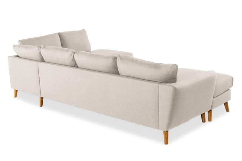 Trend 4-personers Højrevendt U-formet Sofa med Divan og Chaiselong i Stof - Beige - Møbler - Sofaer - U Sofa