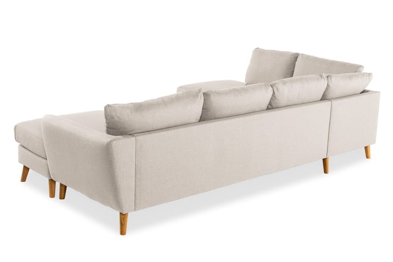 Trend 4-personers Venstrevendt U-formet Sofa med Divan og Chaiselong i Stof - Beige - Møbler - Sofaer - U Sofa