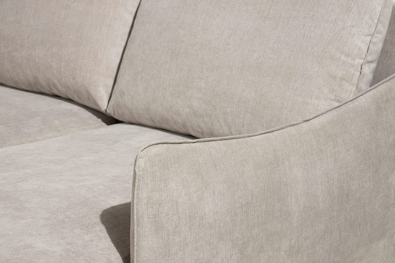 Trend Lyx 4-personers Højrevendt U-formet Sofa med Divan og Chaiselong i Stof - Beige - Møbler - Sofaer - U Sofa