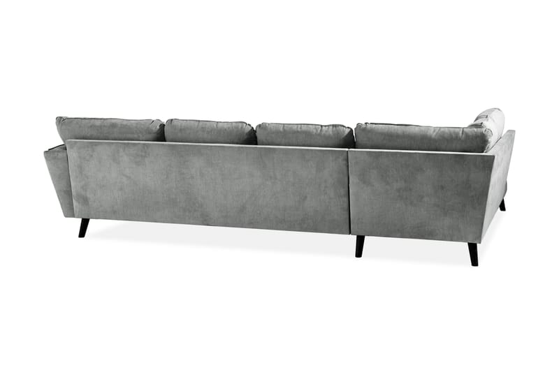 Trend Lyx 4-personers Venstrevendt U-formet Sofa med Divan og Chaiselong i Stof - Grå - Møbler - Sofaer - U Sofa