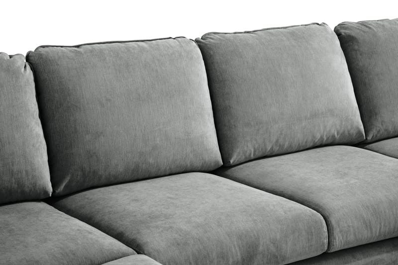 Trend Lyx 4-personers Venstrevendt U-formet Sofa med Divan og Chaiselong i Stof - Grå - Møbler - Sofaer - U Sofa