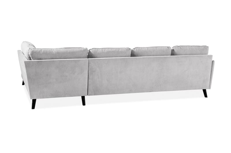 Trend Lyx 4-personers Højrevendt U-formet Sofa med Divan og Chaiselong i Stof - Lysegrå - Møbler - Sofaer - U Sofa
