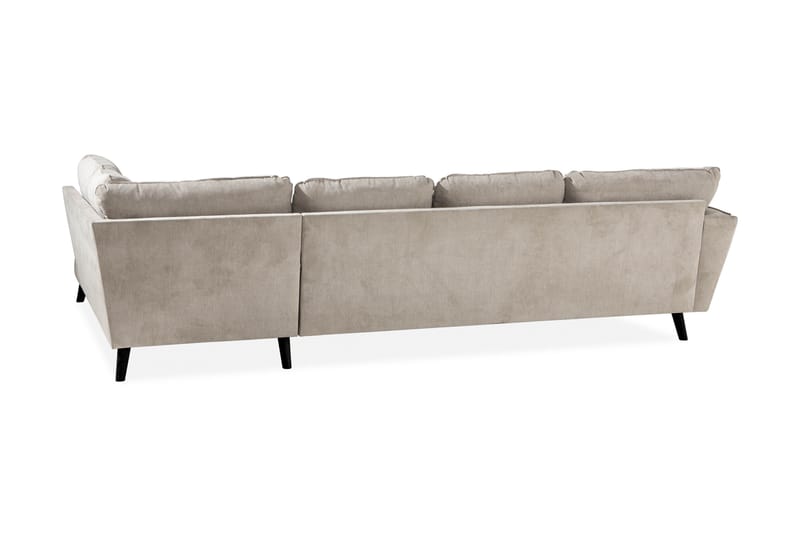 Trend Lyx 4-personers Højrevendt U-formet Sofa med Divan og Chaiselong i Stof - Beige - Møbler - Sofaer - U Sofa
