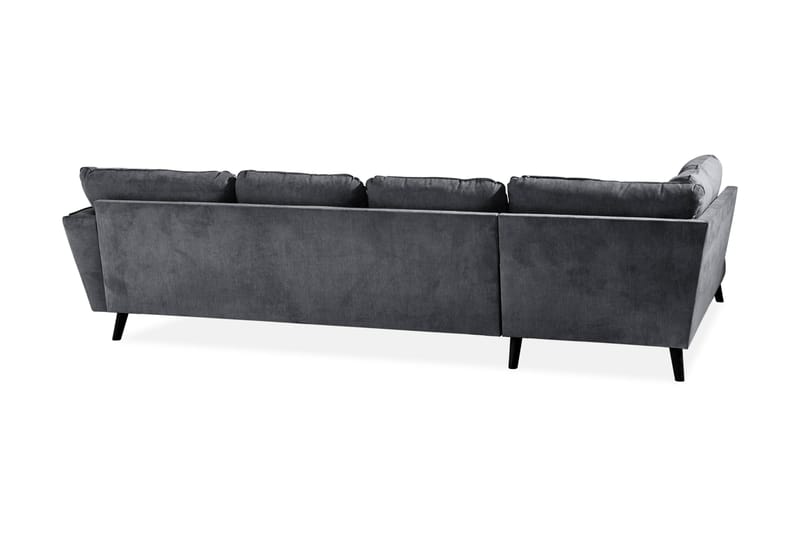 Trend Lyx 4-personers Venstrevendt U-formet Sofa med Divan og Chaiselong i Stof - Mørkegrå - Møbler - Sofaer - U Sofa