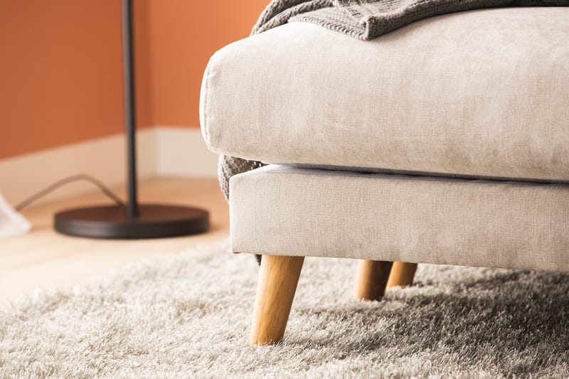 Trend Lyx 4-personers Højrevendt U-formet Sofa med Divan og Chaiselong i Stof - Beige - Møbler - Sofaer - U Sofa