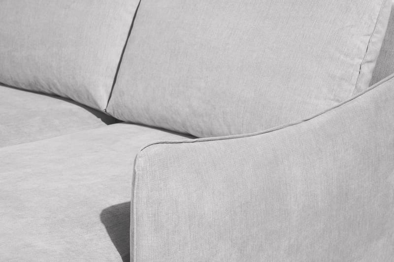 Trend Lyx 4-personers Venstrevendt U-formet Sofa med Divan og Chaiselong i Stof - Lysegrå - Møbler - Sofaer - U Sofa