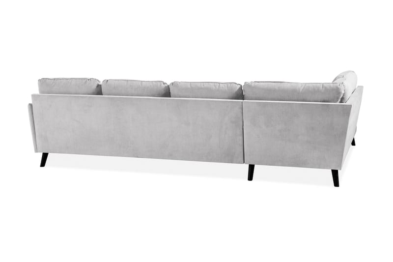 Trend Lyx 4-personers Venstrevendt U-formet Sofa med Divan og Chaiselong i Stof - Lysegrå - Møbler - Sofaer - U Sofa