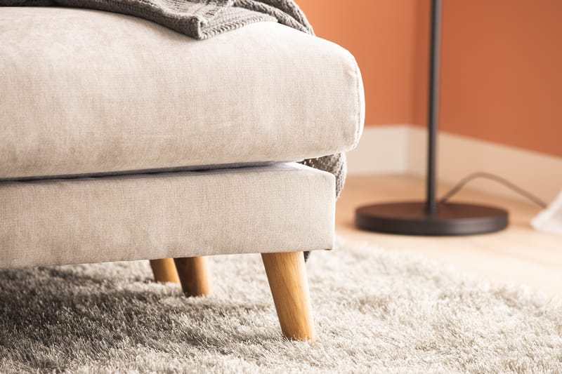Trend Lyx 4-personers Venstrevendt U-formet Sofa med Divan og Chaiselong i Stof - Beige - Møbler - Sofaer - U Sofa