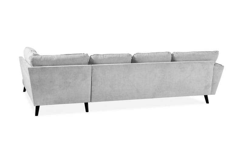 Trend Lyx 4-personers Højrevendt U-formet Sofa med Divan og Chaiselong i Stof - Lysegrå - Møbler - Sofaer - U Sofa