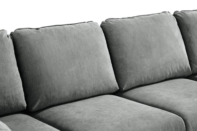 Trend Lyx 4-personers Venstrevendt U-formet Sofa med Divan og Chaiselong i Stof - Grå - Møbler - Sofaer - U Sofa