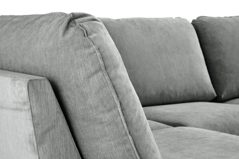 Trend Lyx 4-personers Venstrevendt U-formet Sofa med Divan og Chaiselong i Stof - Grå - Møbler - Sofaer - U Sofa