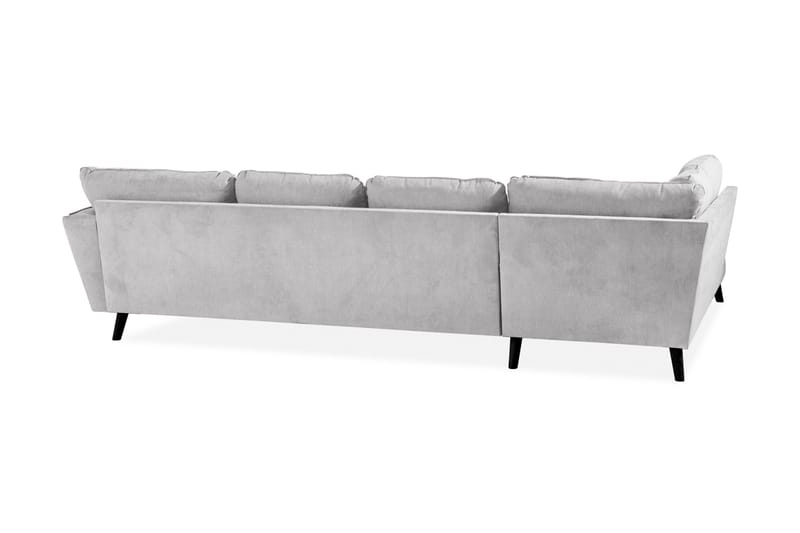 Trend Lyx 4-personers Venstrevendt U-formet Sofa med Divan og Chaiselong i Stof - Lysegrå - Møbler - Sofaer - U Sofa