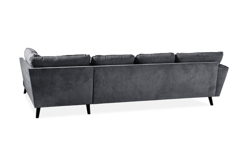 Trend Lyx 4-personers Højrevendt U-formet Sofa med Divan og Chaiselong i Stof - Mørkegrå - Møbler - Sofaer - U Sofa