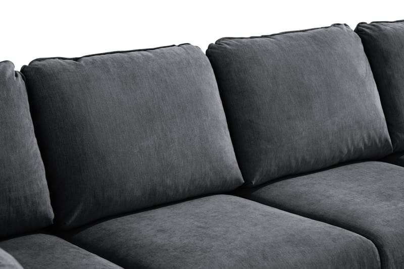Trend Lyx 4-personers Højrevendt U-formet Sofa med Divan og Chaiselong i Stof - Mørkegrå - Møbler - Sofaer - U Sofa