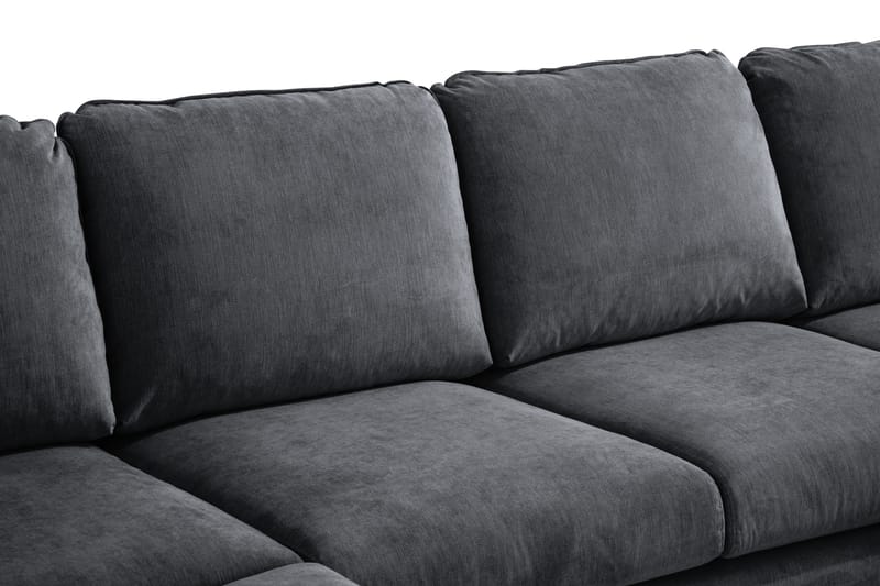 Trend Lyx 4-personers Højrevendt U-formet Sofa med Divan og Chaiselong i Stof - Mørkegrå - Møbler - Sofaer - U Sofa