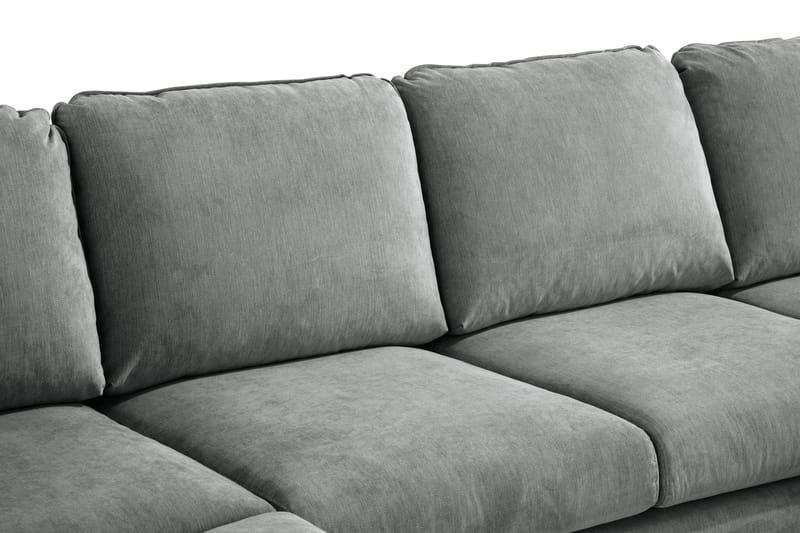 Trend Lyx 4-personers Højrevendt U-formet Sofa med Divan og Chaiselong i Stof - Grå - Møbler - Sofaer - U Sofa