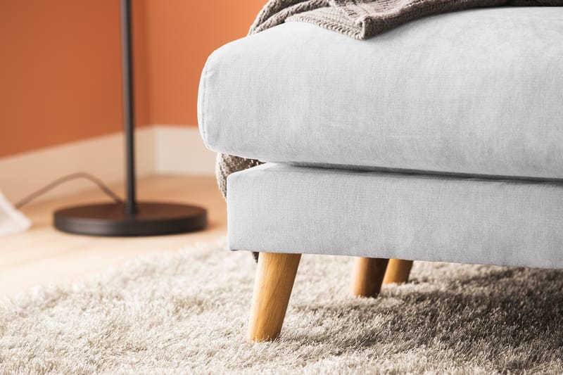 Trend Lyx 4-personers Højrevendt U-formet Sofa med Divan og Chaiselong i Stof - Lysegrå - Møbler - Sofaer - U Sofa