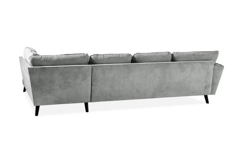 Trend Lyx 4-personers Højrevendt U-formet Sofa med Divan og Chaiselong i Stof - Grå - Møbler - Sofaer - U Sofa