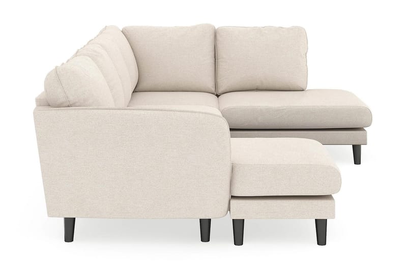 Trend Lyx 4-personers Venstrevendt U-formet Sofa med Divan og Chaiselong i Stof - Beige - Møbler - Sofaer - U Sofa