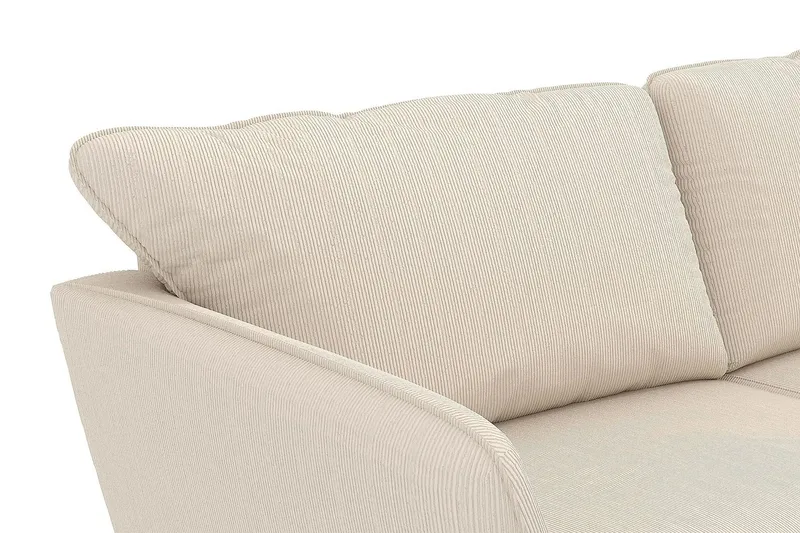 Trend Lyx 4-personers Højrevendt U-formet Sofa med Divan og Chaiselong i Manchester - Beige - Møbler - Sofaer - U Sofa