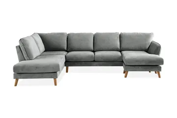 Trend Lyx 4-personers Venstrevendt U-formet Sofa med Divan og Chaiselong i Stof