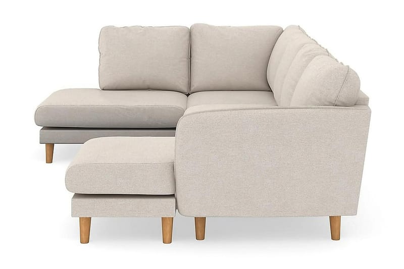 Trend Lyx 4-personers Højrevendt U-formet Sofa med Divan og Chaiselong i Stof - Beige - Møbler - Sofaer - U Sofa