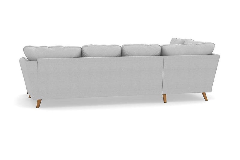 Trend Lyx 4-personers Højrevendt U-formet Sofa med Divan og Chaiselong i Stof - Lysegrå - Møbler - Sofaer - U Sofa