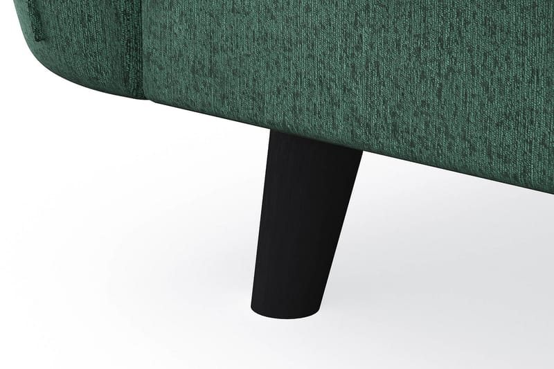 Trend Lyx 4-personers Højrevendt U-formet Sofa med Divan og Chaiselong i Fløjl - Mørkegrøn - Møbler - Sofaer - U Sofa