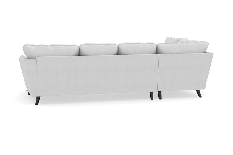Trend Lyx 4-personers Højrevendt U-formet Sofa med Divan og Chaiselong i Stof - Lysegrå - Møbler - Sofaer - U Sofa