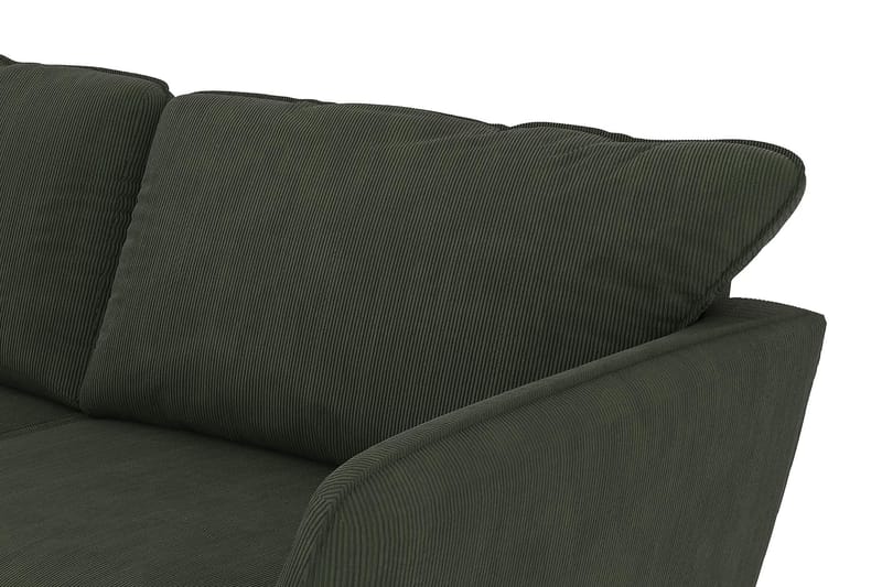 Trend Lyx 4-personers Højrevendt U-formet Sofa med Divan og Chaiselong i Manchester - Mørkegrøn - Møbler - Sofaer - U Sofa