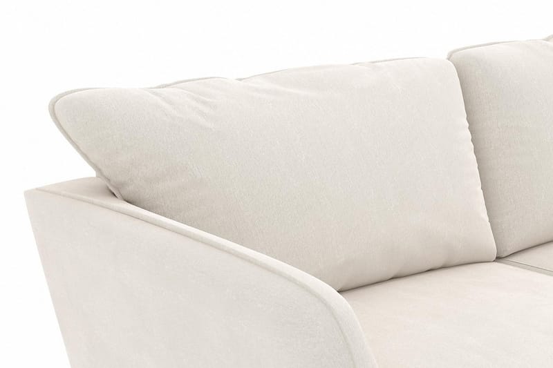 Trend Lyx 4-personers Venstrevendt U-formet Sofa med Divan og Chaiselong i Fløjl - Cremehvid - Møbler - Sofaer - U Sofa