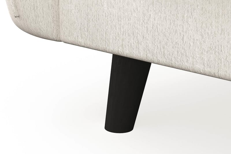 Trend Lyx 4-personers Højrevendt U-formet Sofa med Divan og Chaiselong i Fløjl - Cremehvid - Møbler - Sofaer - U Sofa