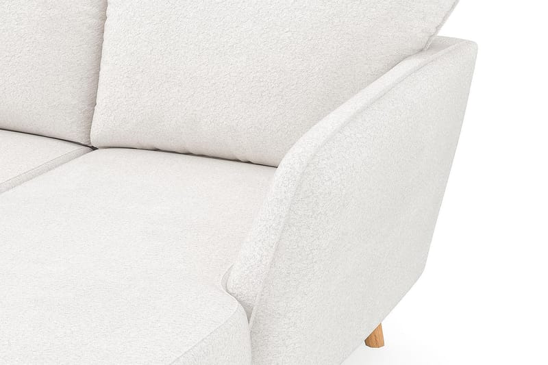 Trend Lyx 4-personers Højrevendt U-formet Sofa med Divan og Chaiselong i Bouclé - Hvid - Møbler - Sofaer - U Sofa
