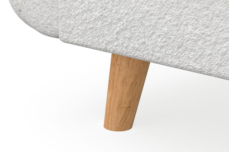 Trend Lyx 4-personers Højrevendt U-formet Sofa med Divan og Chaiselong i Bouclé - Hvid - Møbler - Sofaer - U Sofa