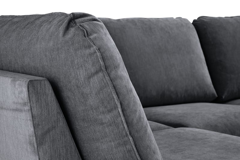 Trend Lyx 4-personers Venstrevendt U-formet Sofa med Divan og Chaiselong i Stof - Mørkegrå - Møbler - Sofaer - U Sofa