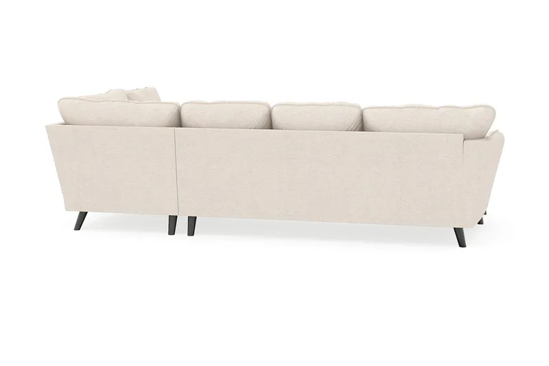 Trend Lyx 4-personers Venstrevendt U-formet Sofa med Divan og Chaiselong i Stof - Beige - Møbler - Sofaer - U Sofa
