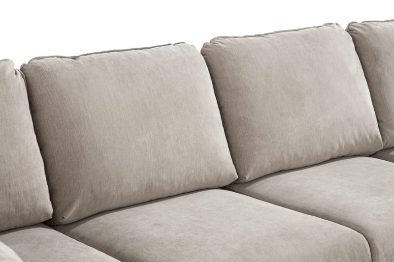 Trend Lyx 4-personers Venstrevendt U-formet Sofa med Divan og Chaiselong i Stof - Beige - Møbler - Sofaer - U Sofa
