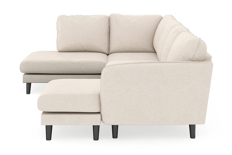 Trend Lyx 4-personers Højrevendt U-formet Sofa med Divan og Chaiselong i Stof - Beige - Møbler - Sofaer - U Sofa
