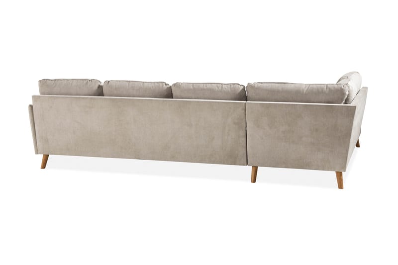 Trend Lyx 4-personers Venstrevendt U-formet Sofa med Divan og Chaiselong i Stof - Beige - Møbler - Sofaer - U Sofa