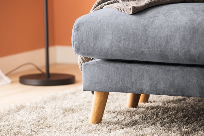 Trend Lyx 4-personers Højrevendt U-formet Sofa med Divan og Chaiselong i Stof - Mørkegrå - Møbler - Sofaer - U Sofa