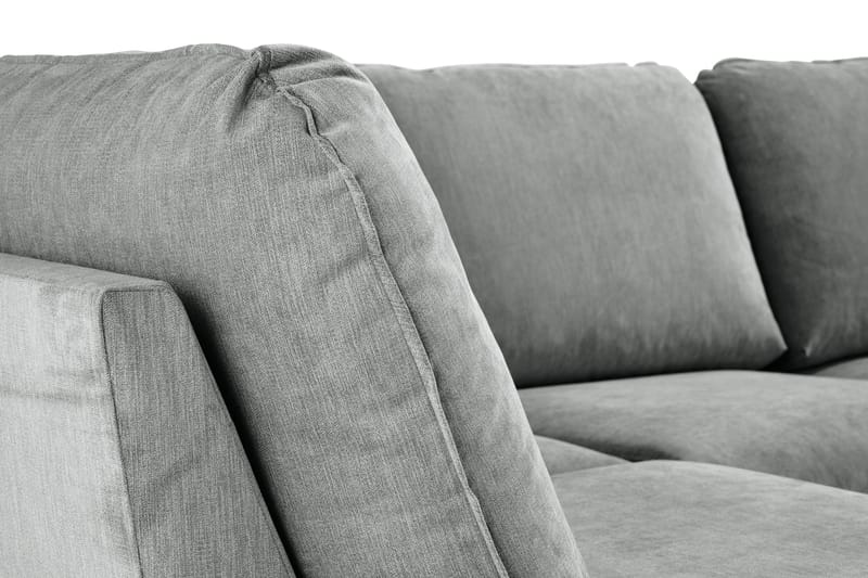 Trend Lyx 4-personers Højrevendt U-formet Sofa med Divan og Chaiselong i Stof - Grå - Møbler - Sofaer - U Sofa