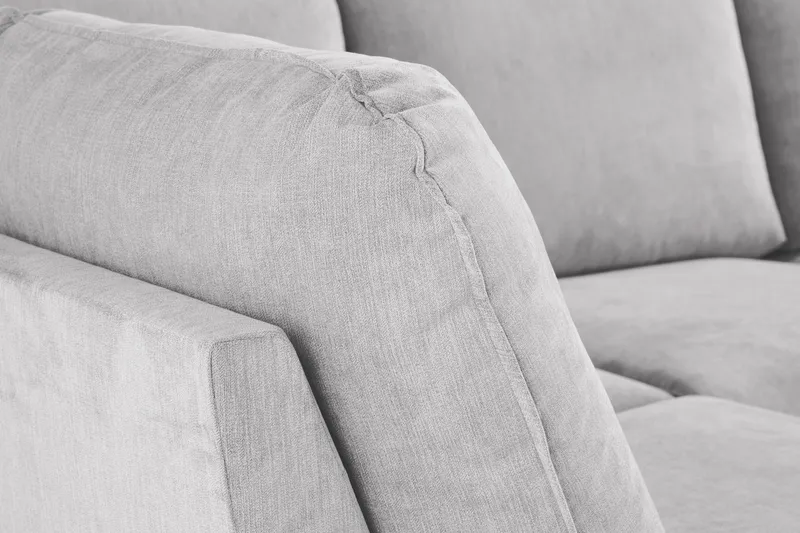 Trend Lyx 4-personers Venstrevendt U-formet Sofa med Divan og Chaiselong i Stof - Lysegrå - Møbler - Sofaer - U Sofa