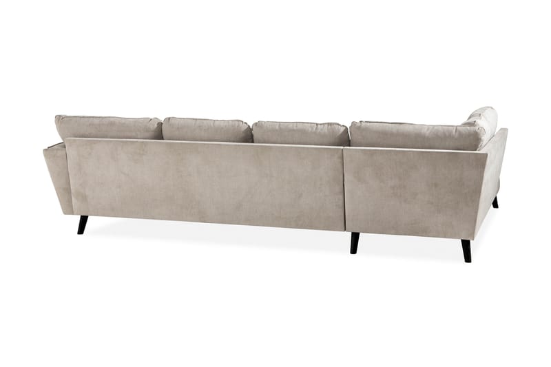 Trend Lyx 4-personers Venstrevendt U-formet Sofa med Divan og Chaiselong i Stof - Beige - Møbler - Sofaer - U Sofa
