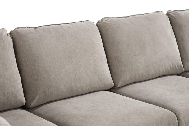 Trend Lyx 4-personers Venstrevendt U-formet Sofa med Divan og Chaiselong i Stof - Beige - Møbler - Sofaer - U Sofa